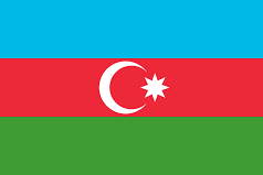 Fahne von Aserbaidschan